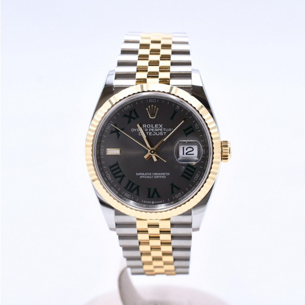Datejust "Wimbledon" Yellow Gold & Steel Jubilee Grey Dial 36mm Product Image 1