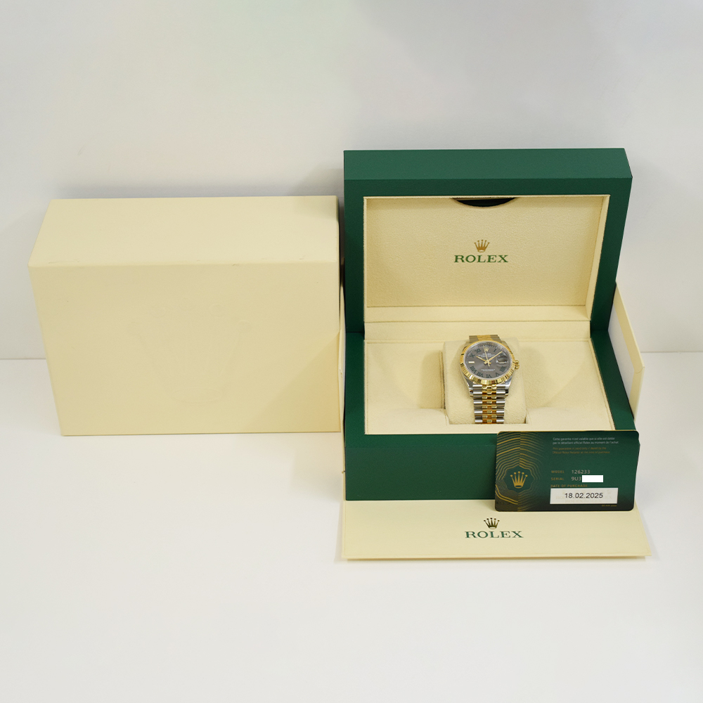 Datejust "Wimbledon" Yellow Gold & Steel Jubilee Grey Dial 36mm Product Image 10