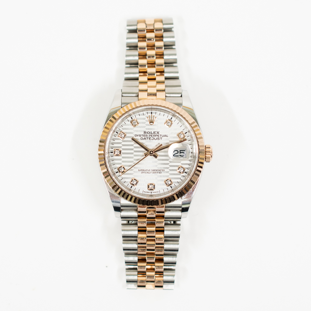 Datejust Rose Gold & Steel Jubilee Grey Dial 36mm Product Image 1