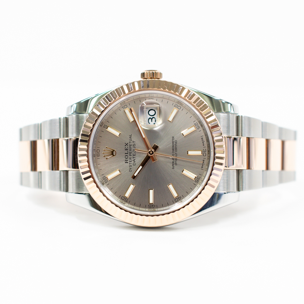 Datejust Rose Gold & Steel Jubilee Pink Dial 41mm Product Image 2