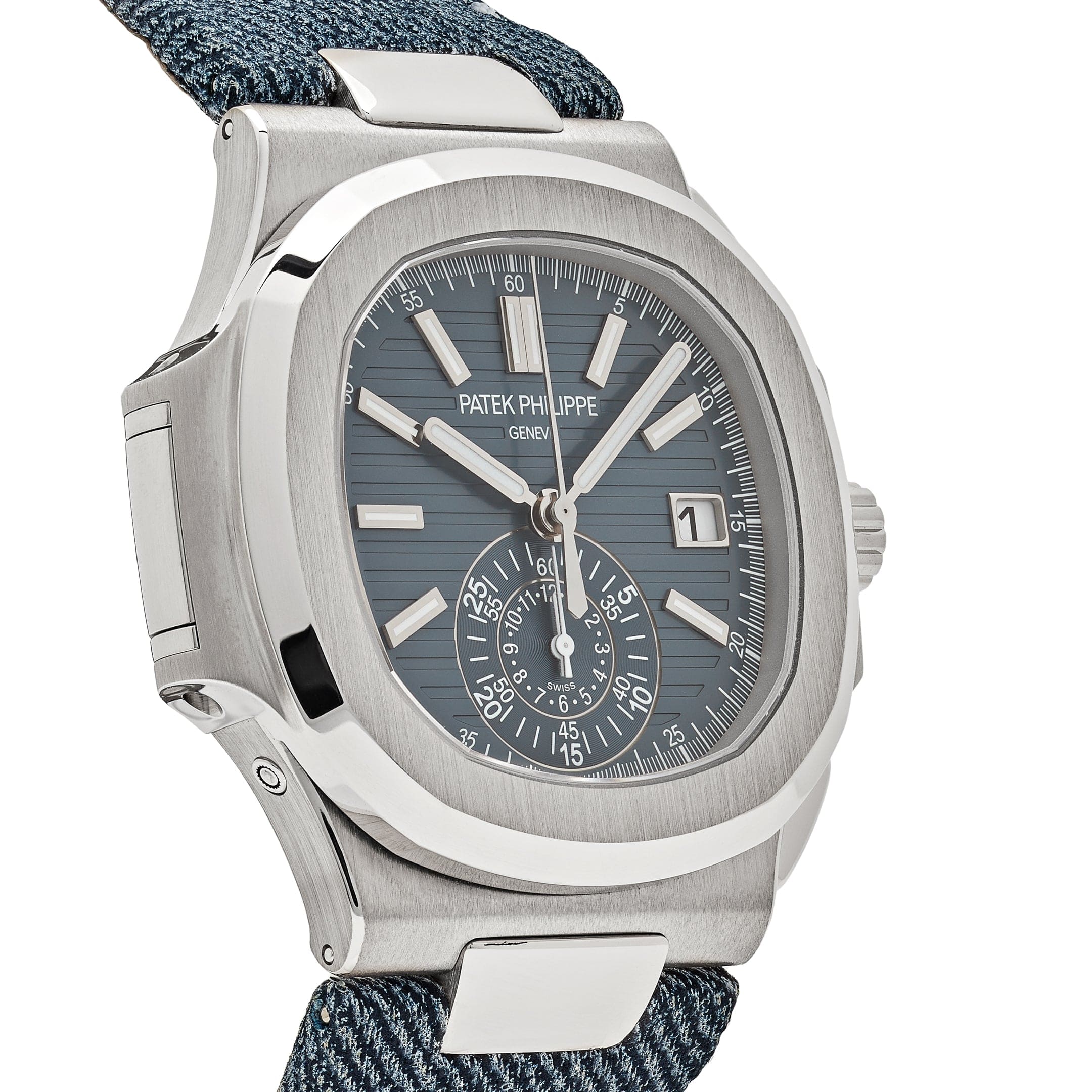 Nautilus Chronograph White Gold Blue Dial 40mm Product Image 2