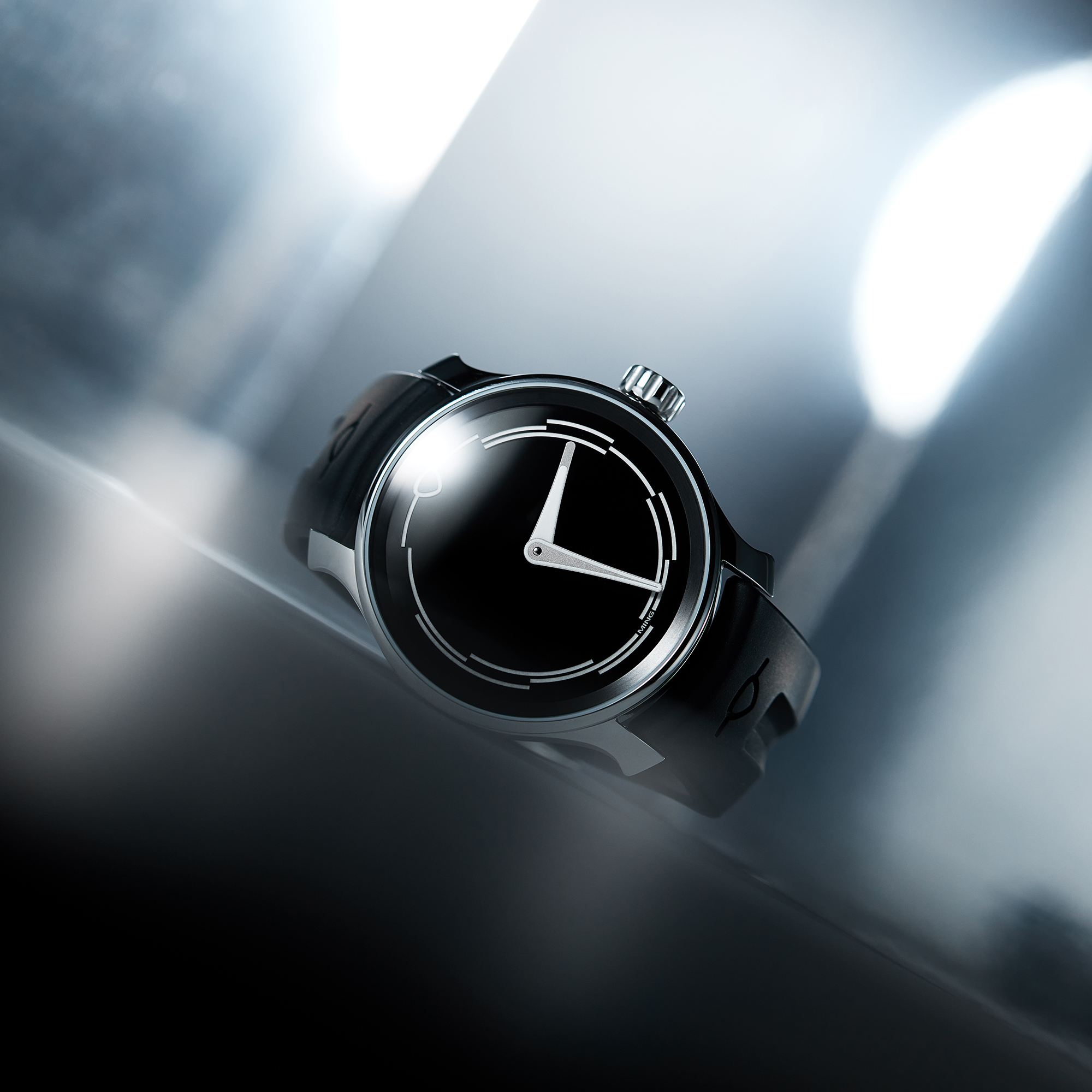37.02 Minimalist Steel Black Dial 38mm Product Image 10