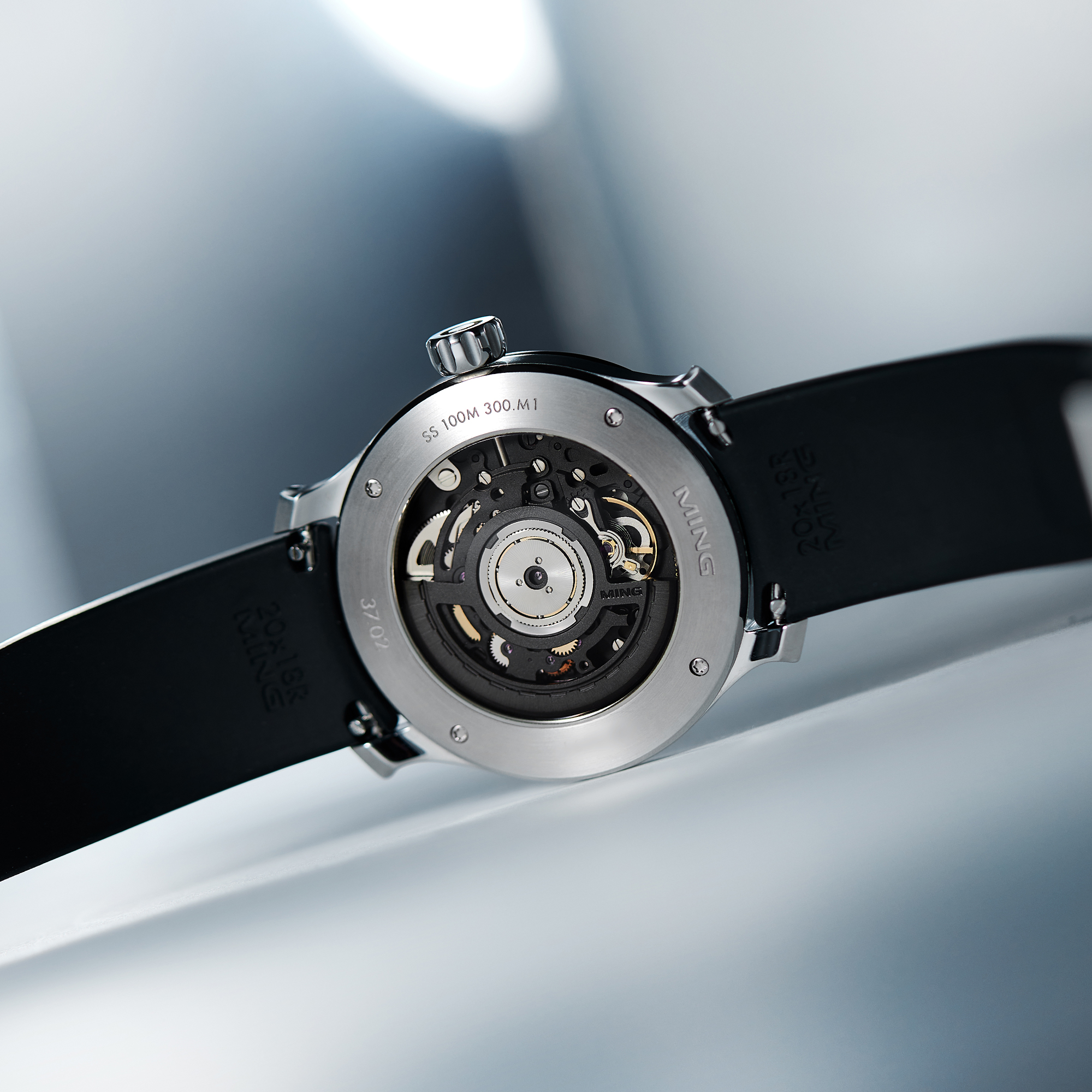 37.02 Minimalist Steel Black Dial 38mm Product Image 12