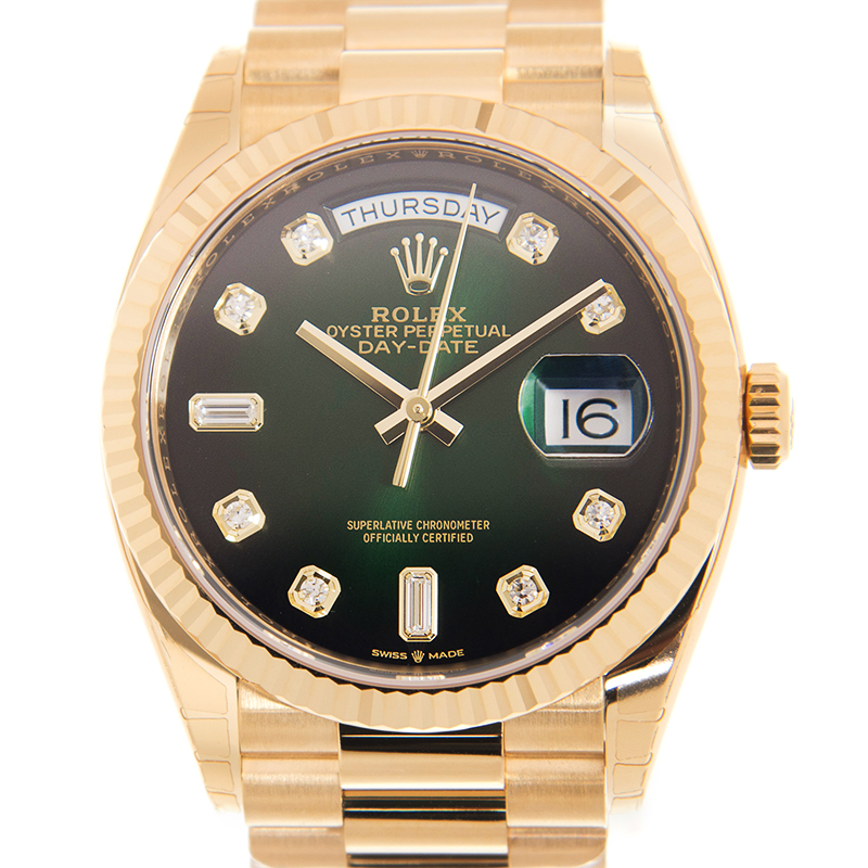 Day-Date Yellow Gold Green Dial 36mm Product Image 3