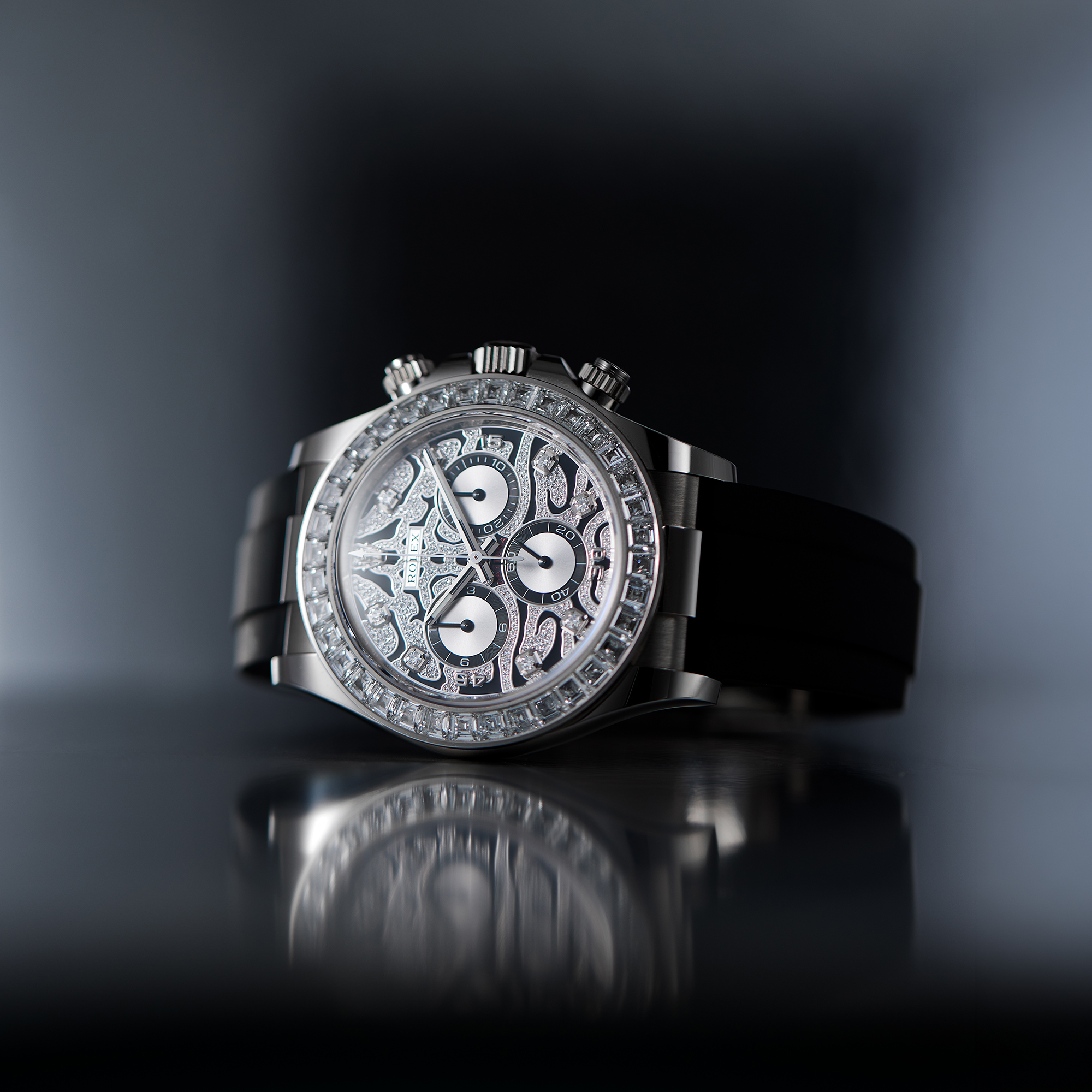 Daytona "Eye of the Tiger" White Gold Pave Dial 40mm Product Image 11