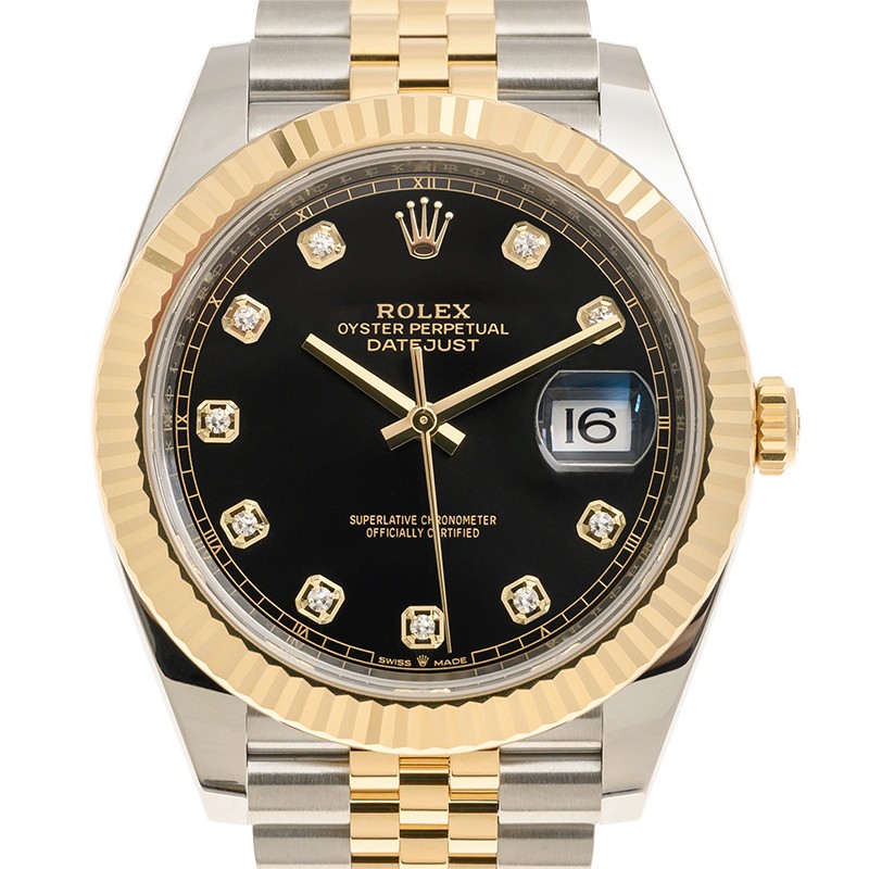 Datejust Yellow Gold & Steel Jubilee Black Dial 41mm Product Image 3