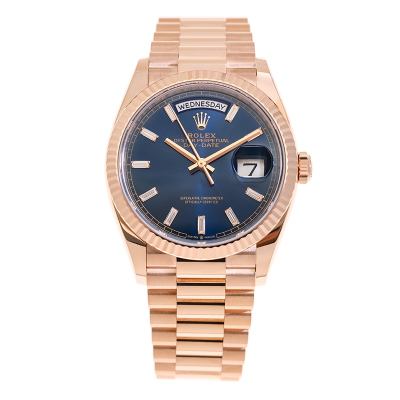 Day-Date Rose Gold Blue Dial 36mm Product Image 1