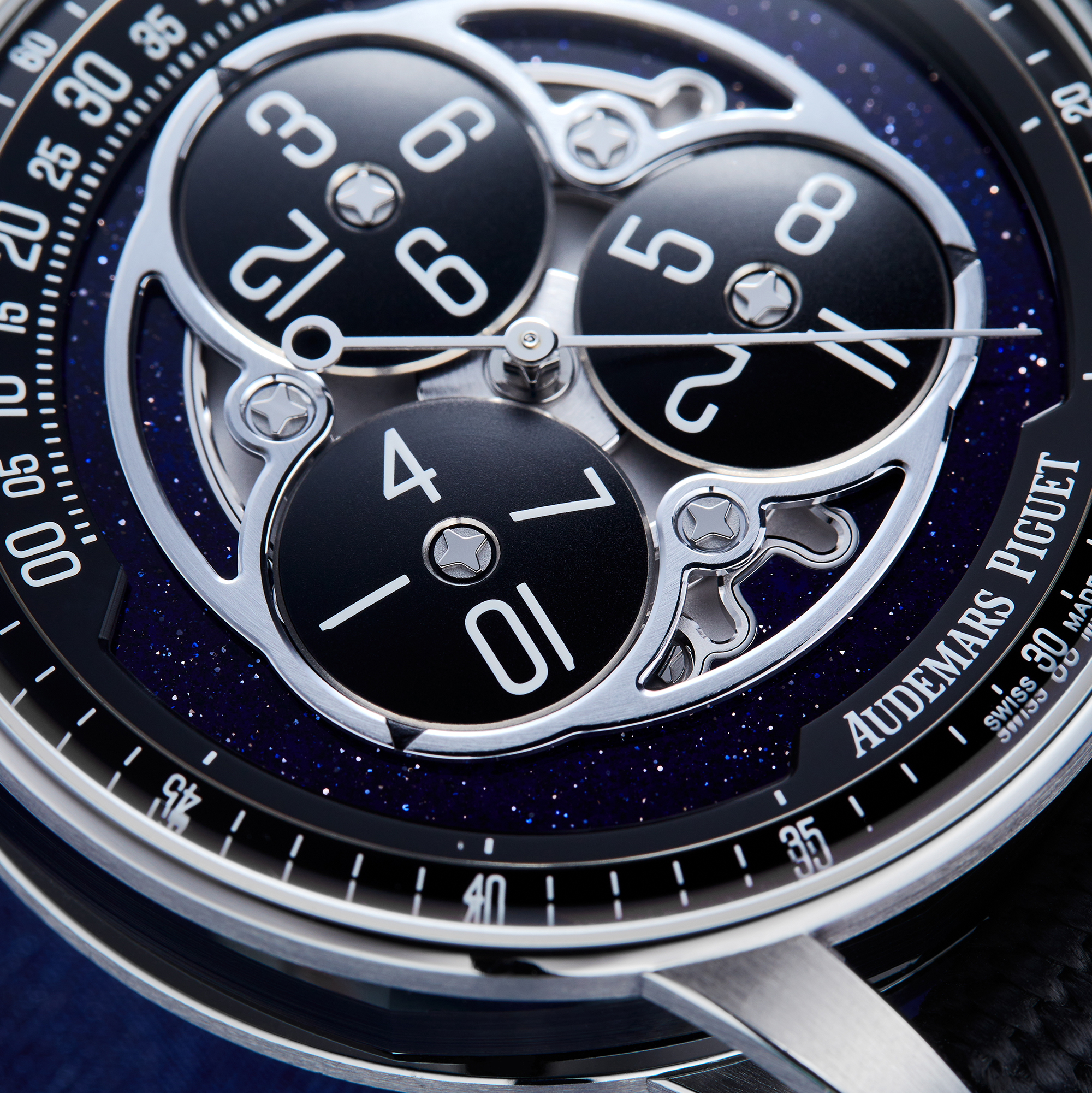 Code 11.59 Starwheel White Gold Blue Dial 41mm Product Image