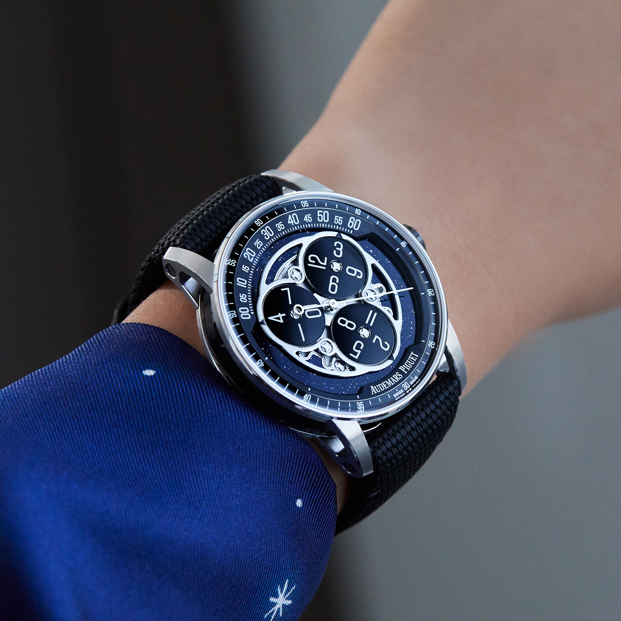 Code 11.59 Starwheel White Gold Blue Dial 41mm Product Image