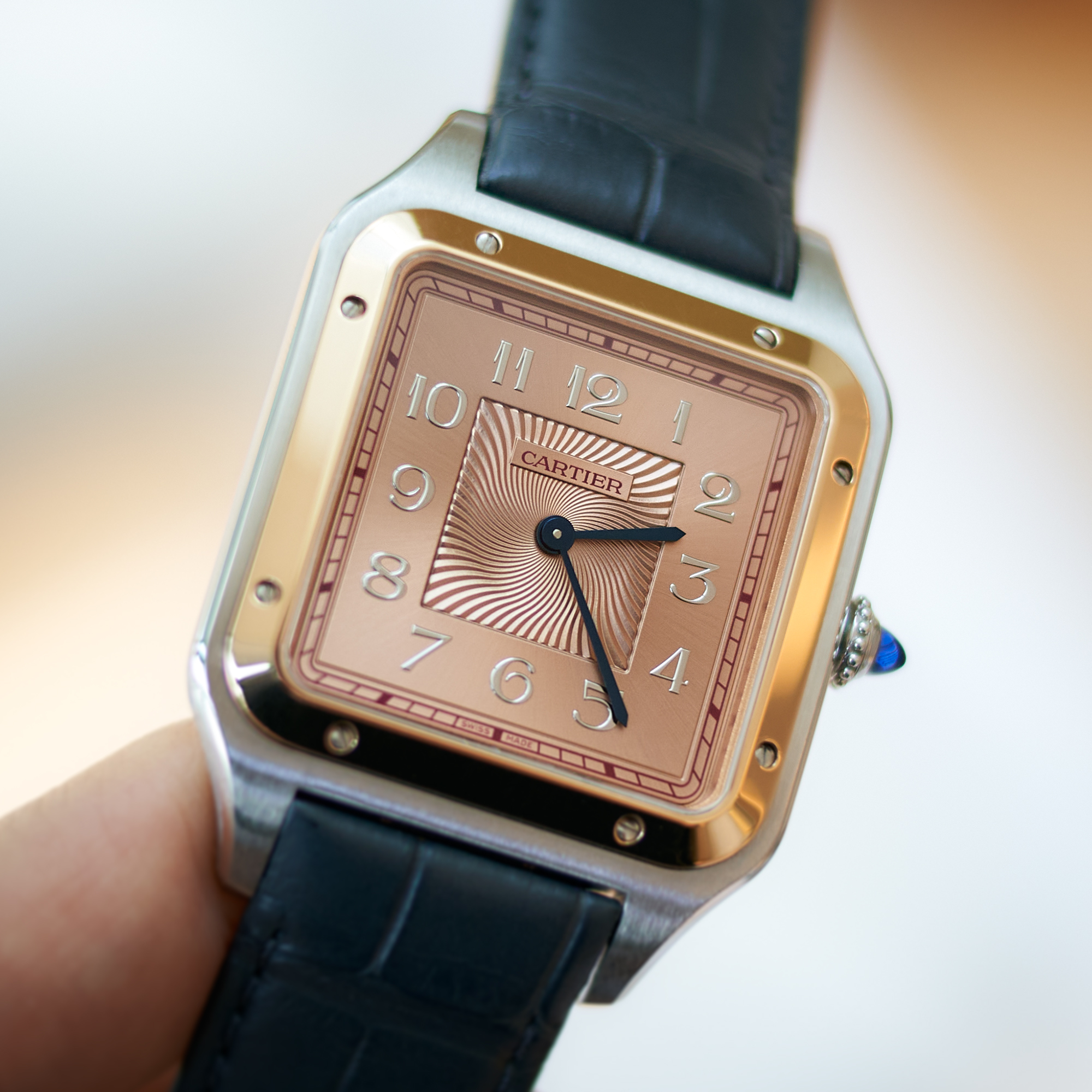 Santos-Dumont Rose Gold & Stainless Steel Rose Dial 33mm Product Image