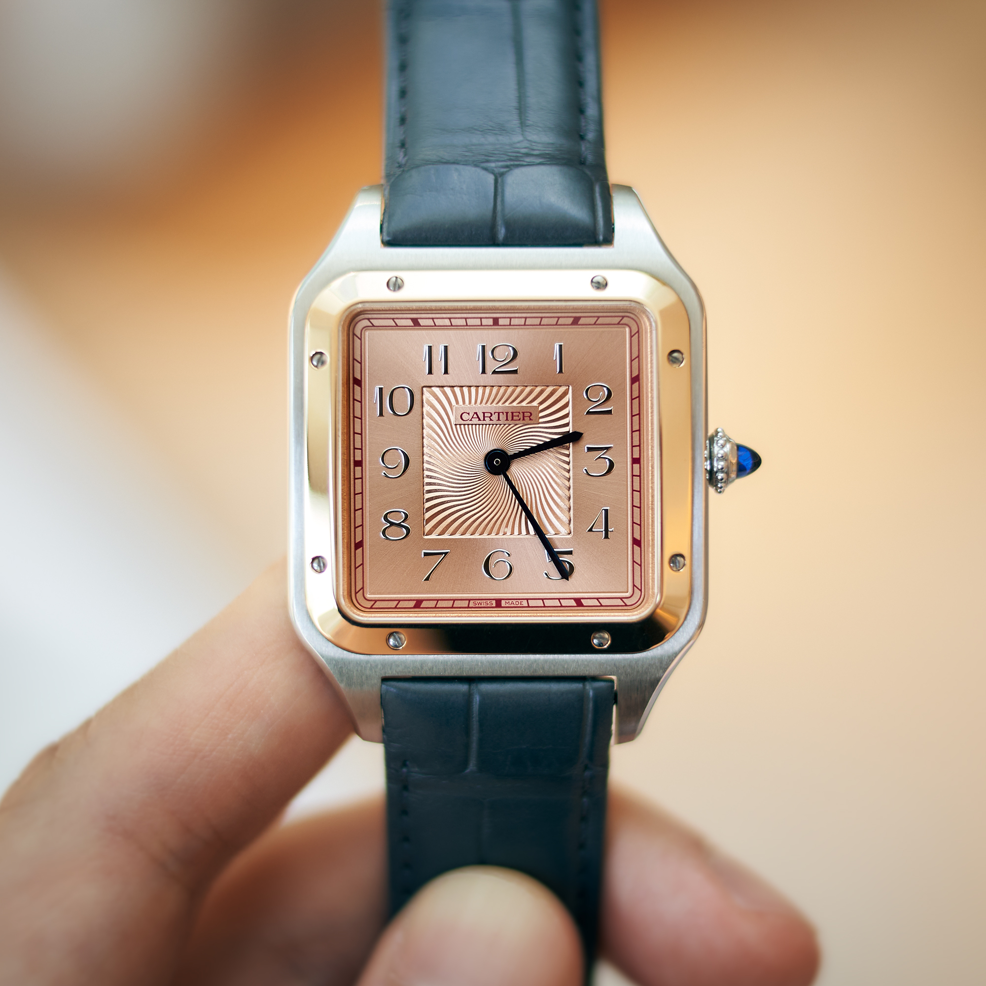 Santos-Dumont Rose Gold & Stainless Steel Rose Dial 33mm Product Image