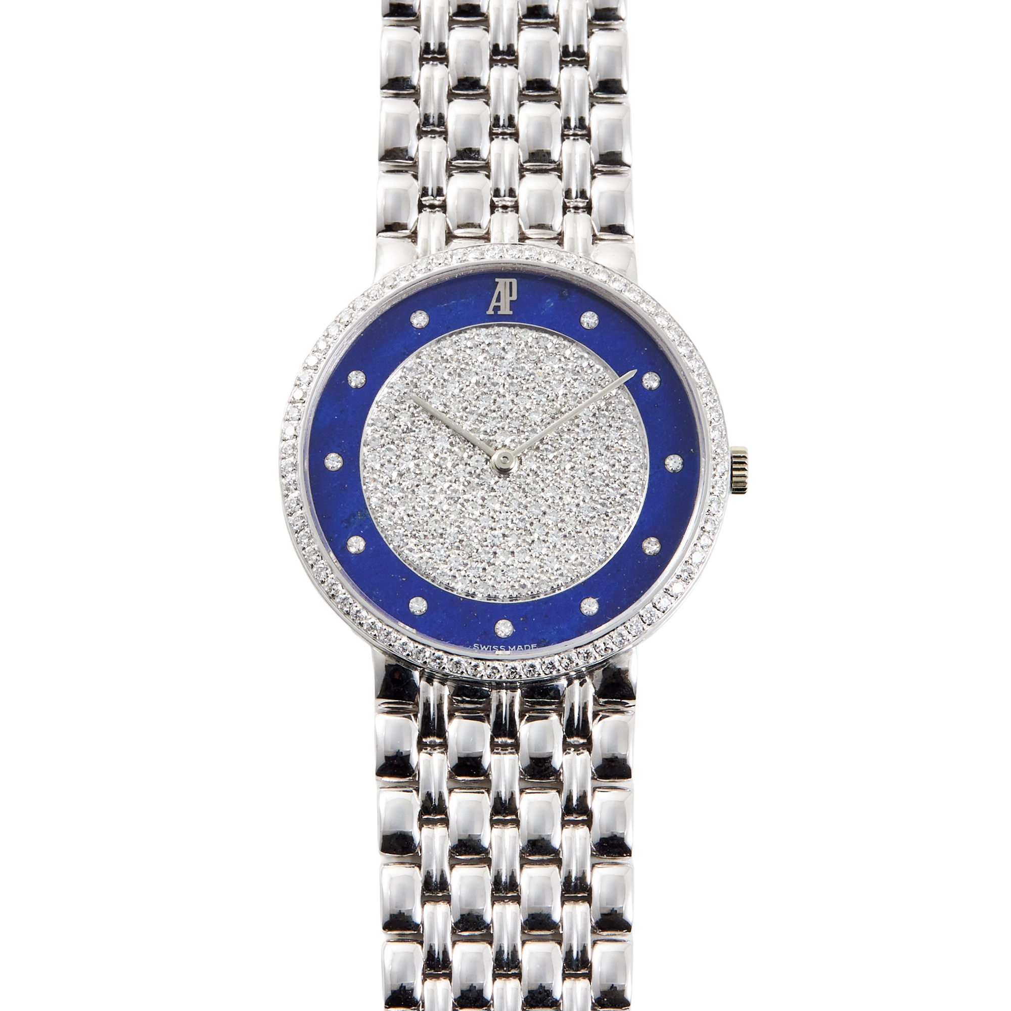 Vintage Dancer White Gold Diamond Lapis Lazuli Pave Dial 31mm Product Image
