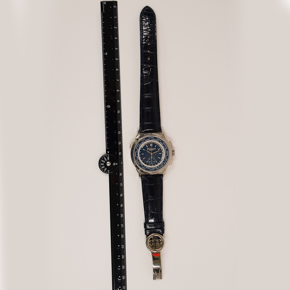 Complications World Time Chronograph White Gold Blue Dial "Hong Kong" 39mm Product Image 10