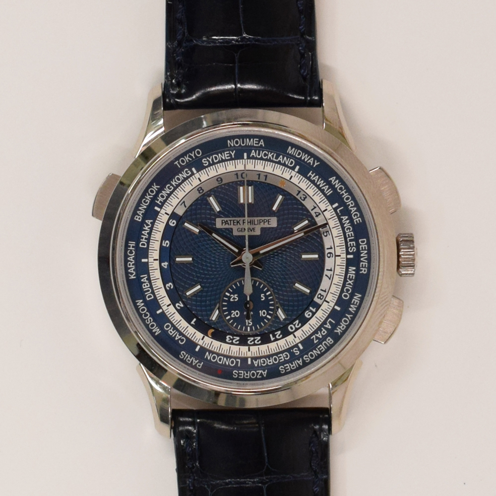 Complications World Time Chronograph White Gold Blue Dial "Hong Kong" 39mm Product Image 2