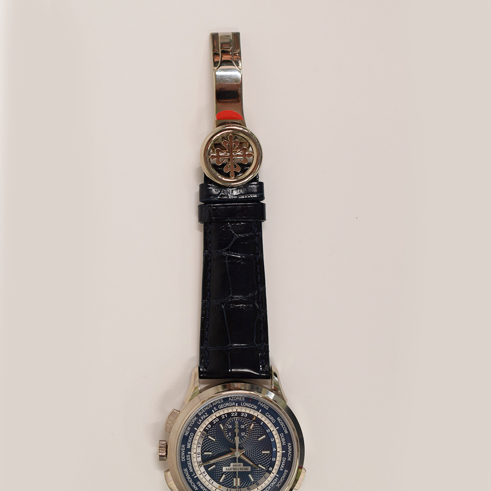 Complications World Time Chronograph White Gold Blue Dial "Hong Kong" 39mm Product Image 3