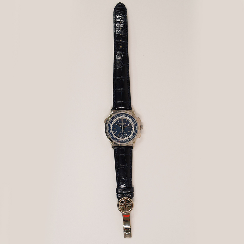 Complications World Time Chronograph White Gold Blue Dial "Hong Kong" 39mm Product Image 1