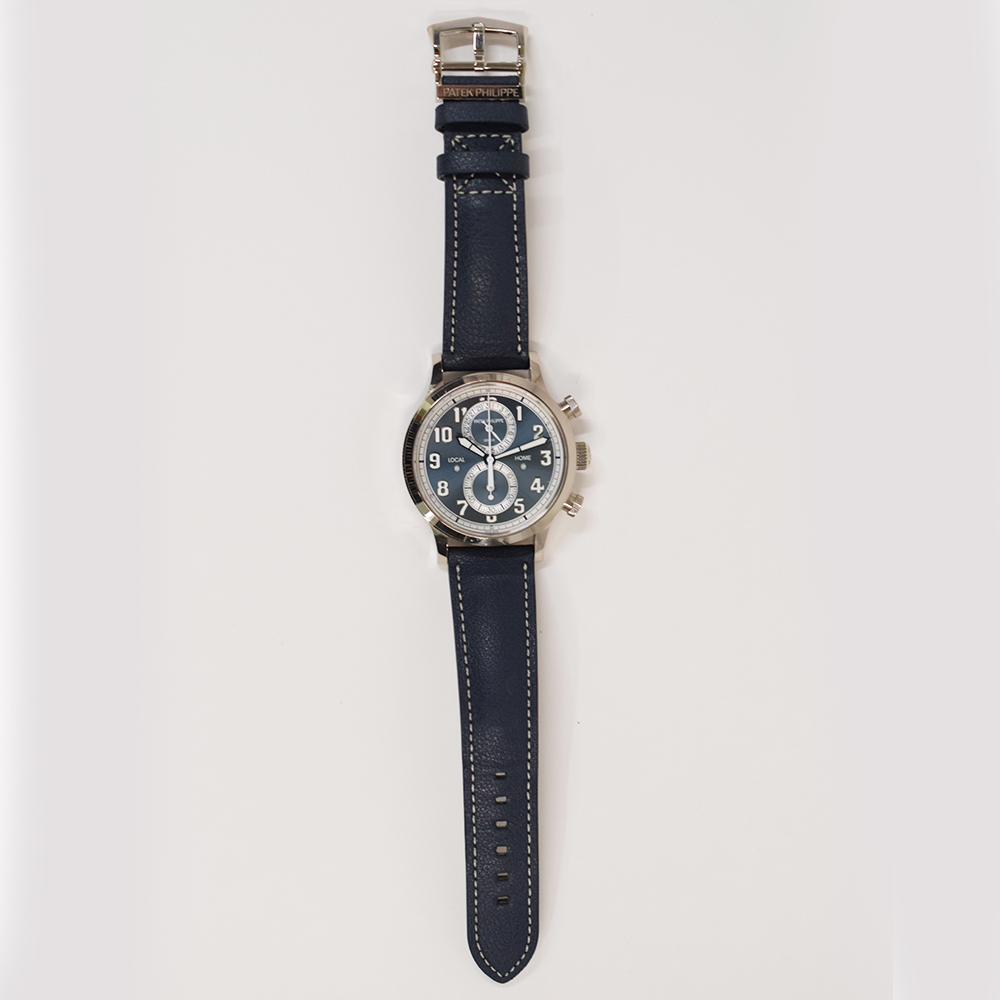 Calatrava Pilot Travel Time Chronograph White Gold Grey Dial 42mm Product Image 2