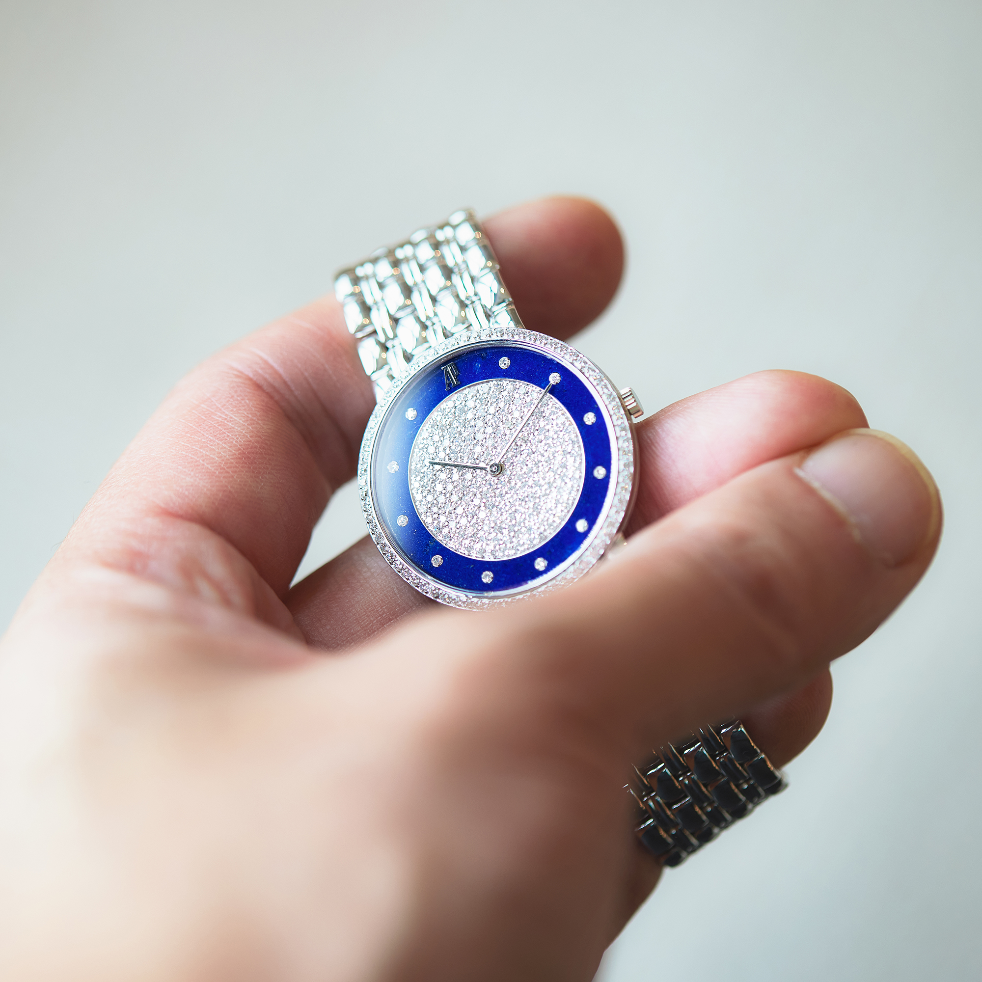 Vintage Dancer White Gold Diamond Lapis Lazuli Pave Dial 31mm Product Image
