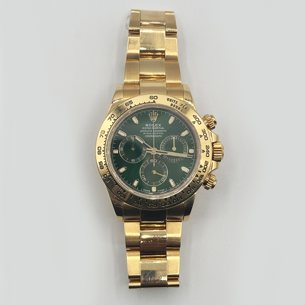Rolex Daytona Yellow Gold Green Dial 