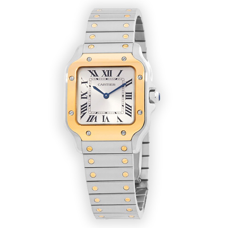 Santos de Cartier Yellow Gold & Steel Silver Dial 34mm Product Image 1