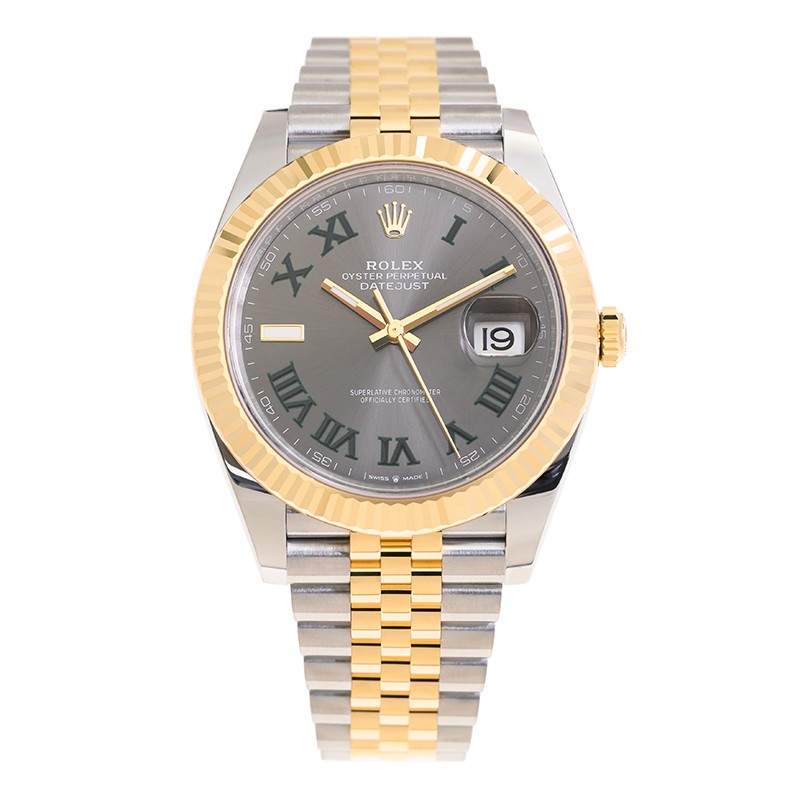 Datejust "Wimbledon" Yellow Gold & Steel Grey Dial 41mm Product Image 1