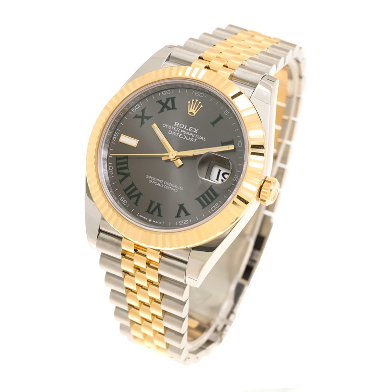 Datejust "Wimbledon" Yellow Gold & Steel Grey Dial 41mm Product Image 2