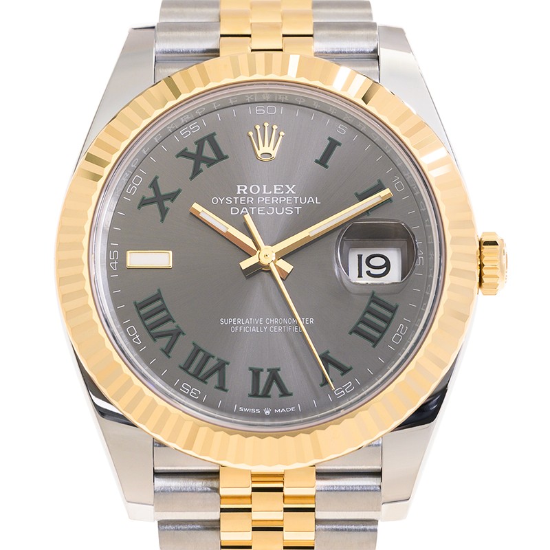 Datejust "Wimbledon" Yellow Gold & Steel Grey Dial 41mm Product Image 3