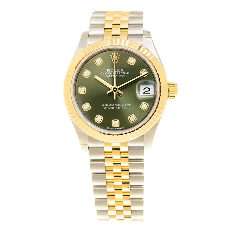 Datejust Yellow Gold & Steel Green Dial 31mm Product Image 1