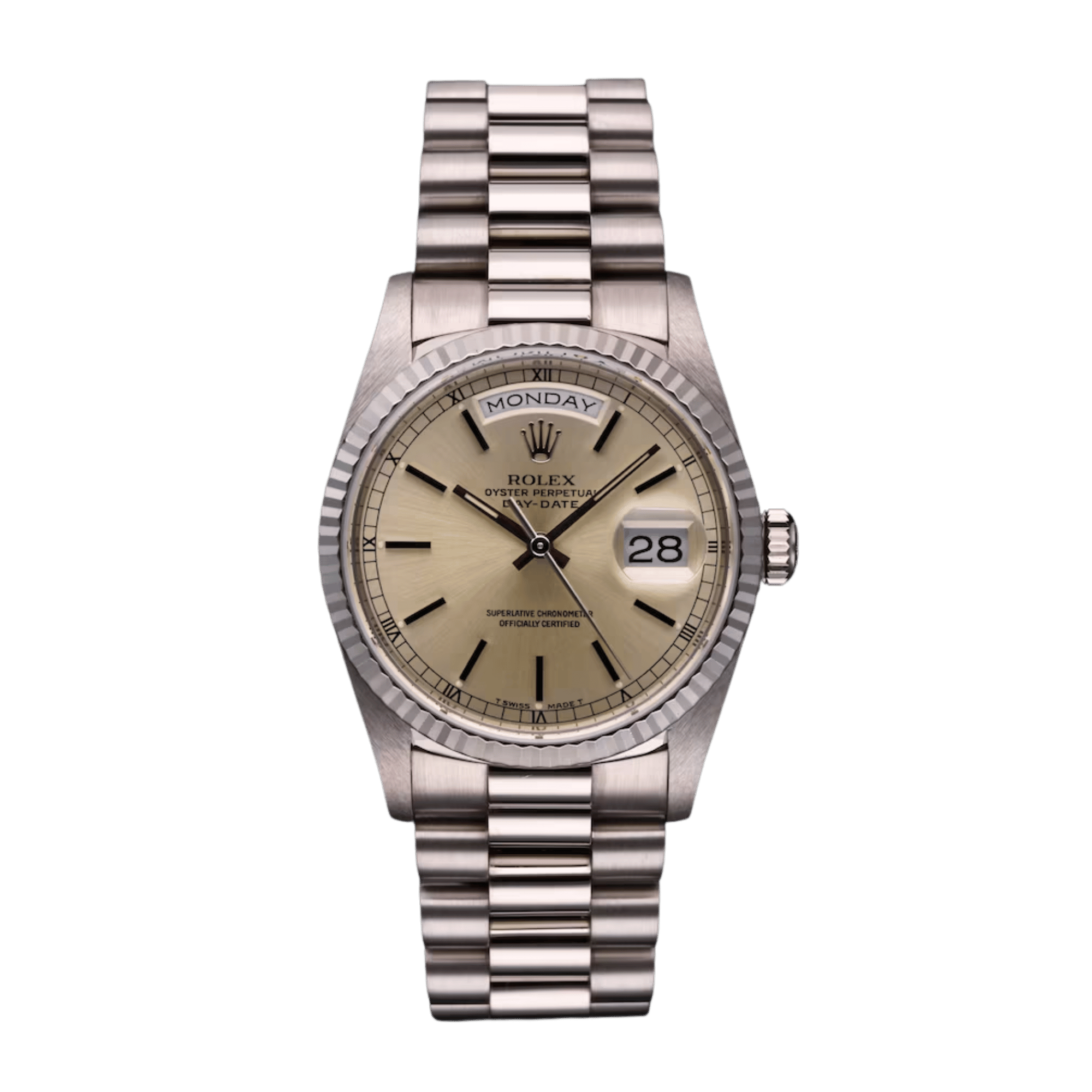 Rolex Oyster Perpetual Date Yellow Gold & Steel White Dial 36mm