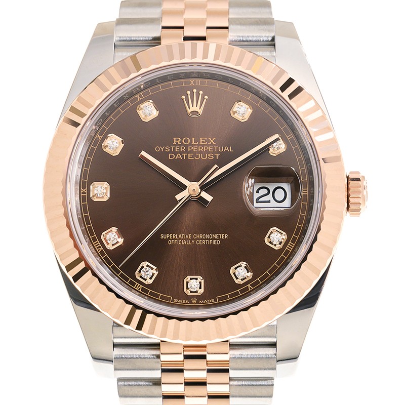 Datejust Rose Gold & Steel Jubilee Brown Dial 41mm Product Image 3