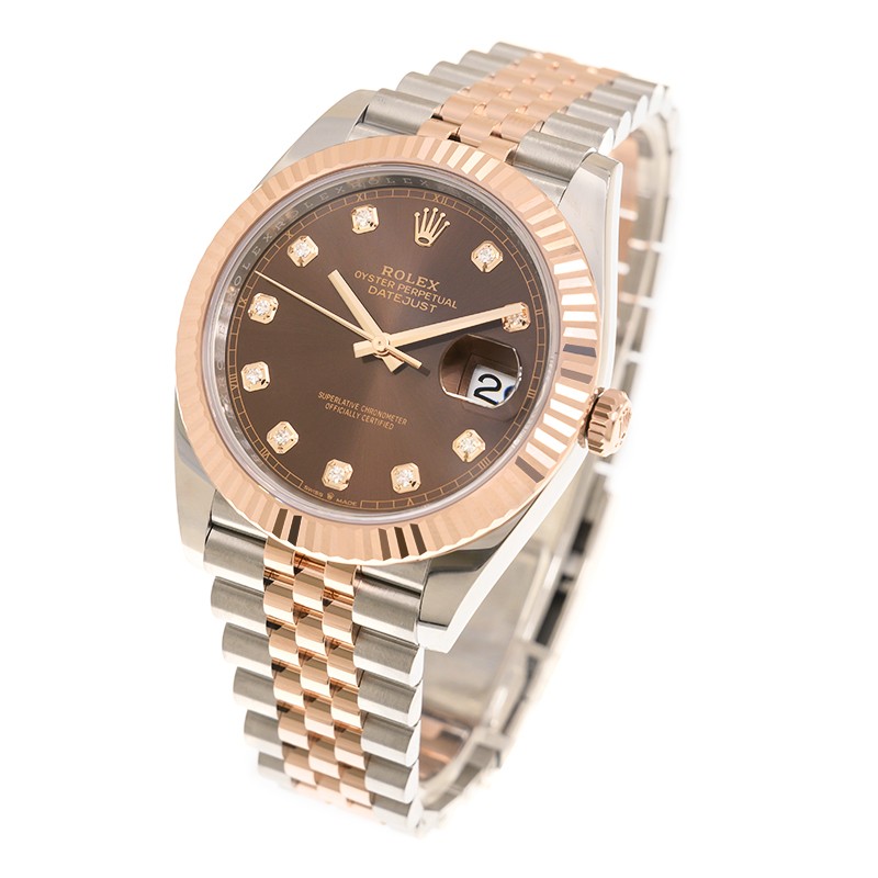 Datejust Rose Gold & Steel Jubilee Brown Dial 41mm Product Image 2
