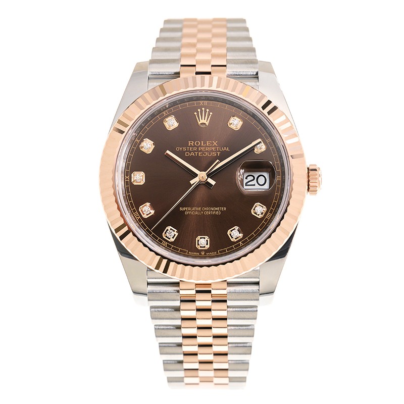 Datejust Rose Gold & Steel Jubilee Brown Dial 41mm Product Image 1