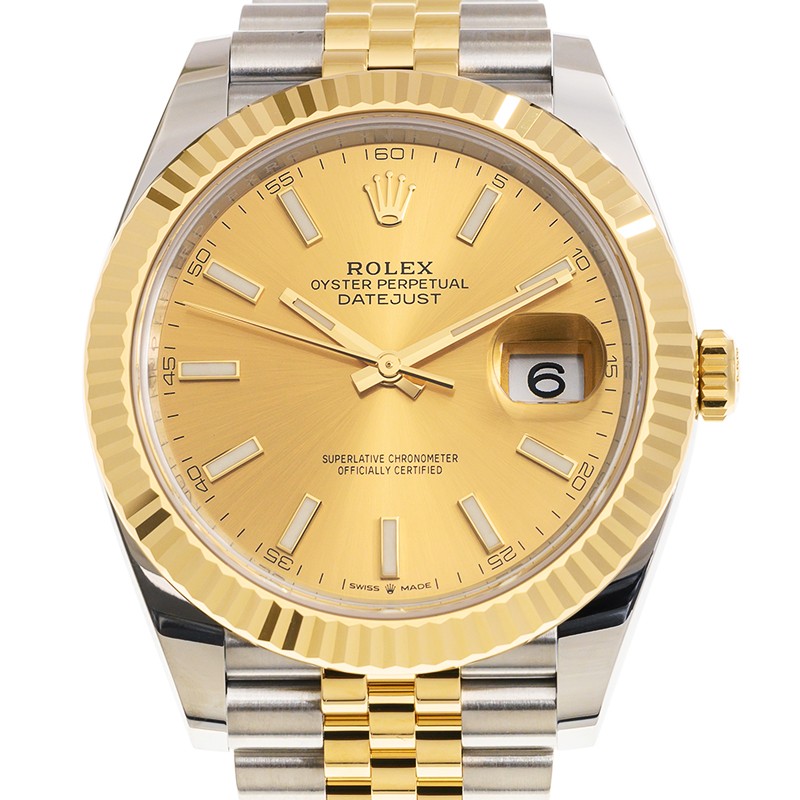 Datejust Yellow Gold & Steel Jubilee Champagne Dial 41mm Product Image 3