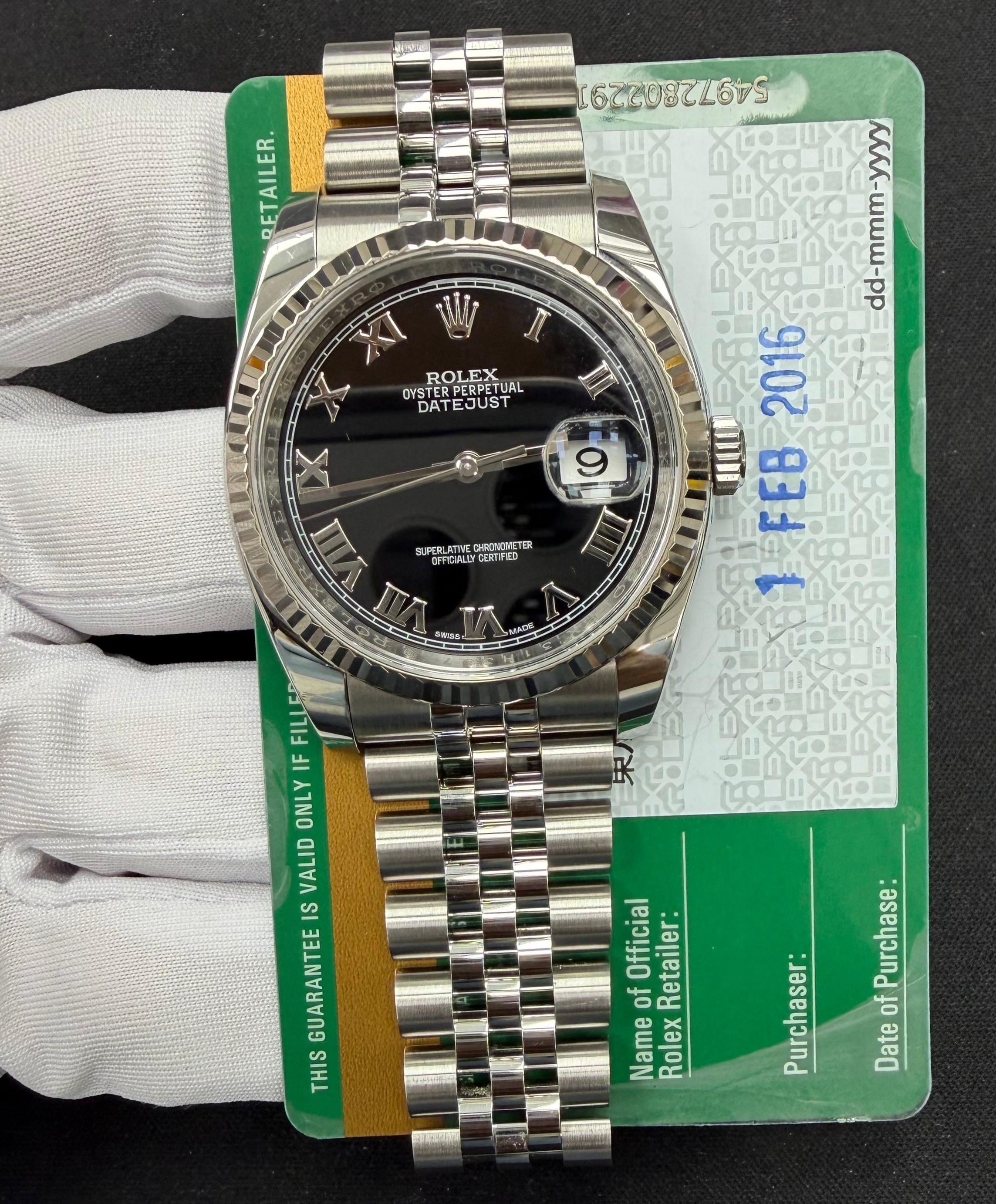Datejust Steel Jubilee Black Dial 36mm Product Image 2