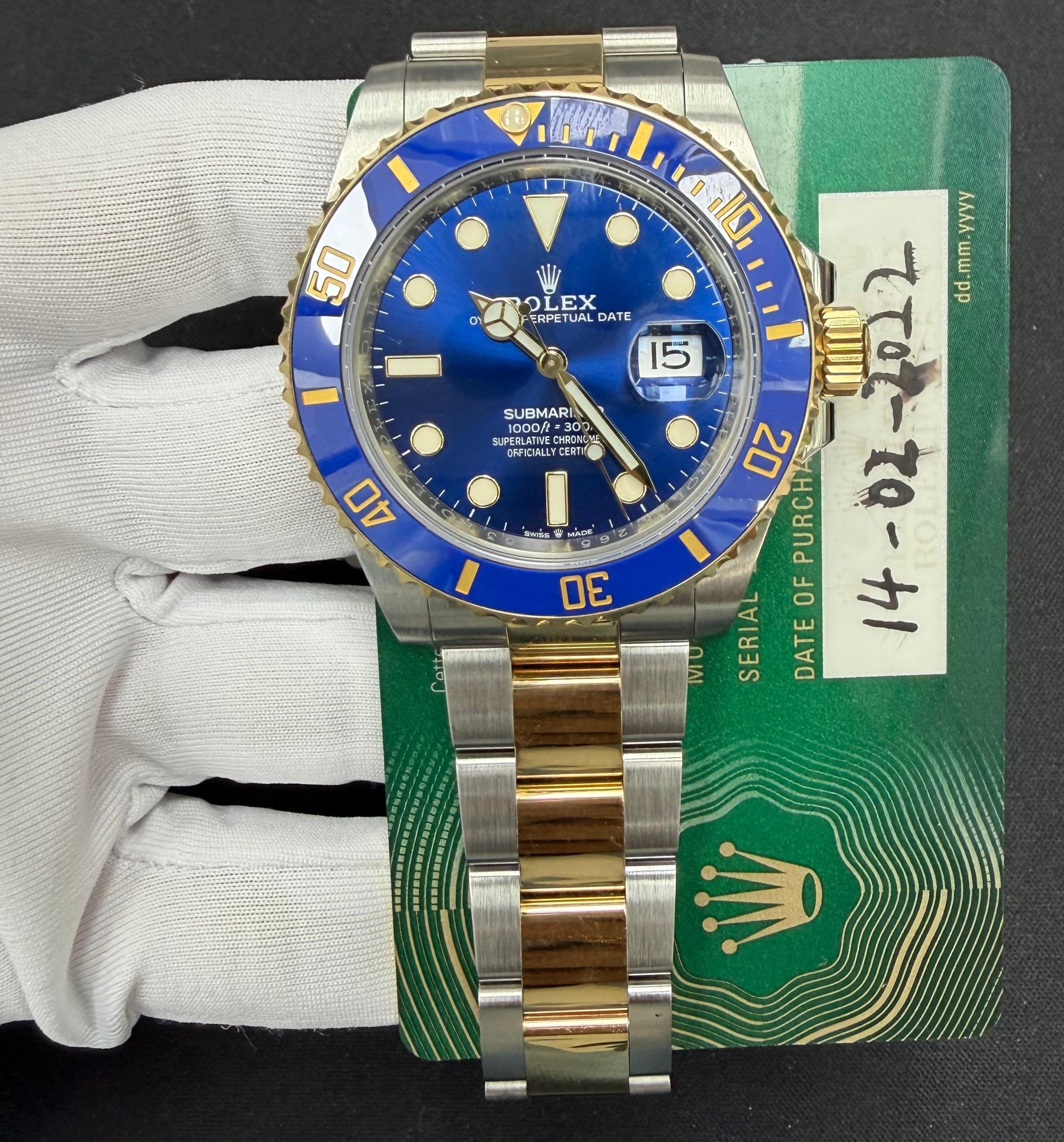 Submariner Date Yellow Gold & Steel Blue Dial 41mm Product Image 2