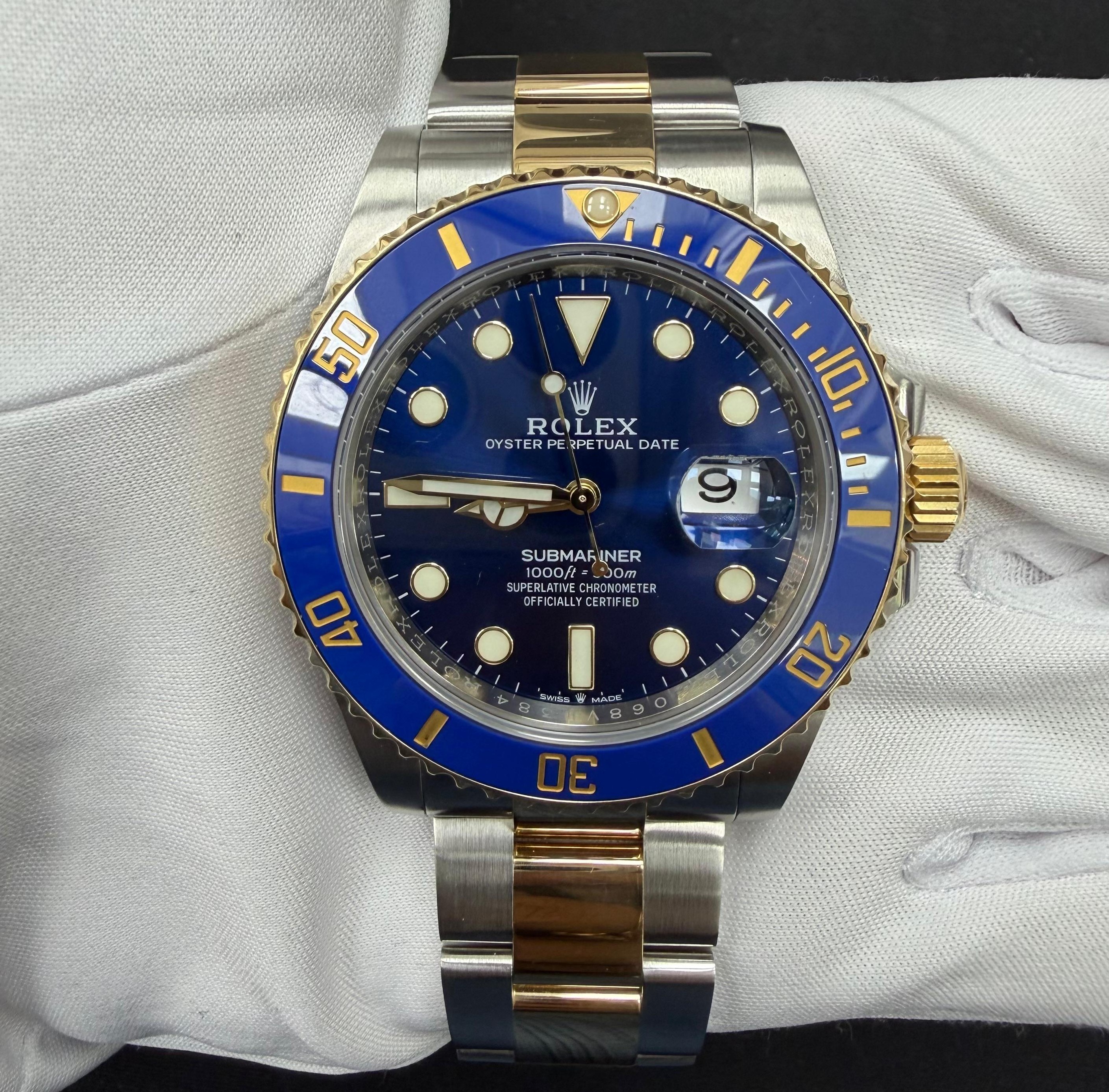 Submariner Date Yellow Gold & Steel Blue Dial 41mm Product Image 1