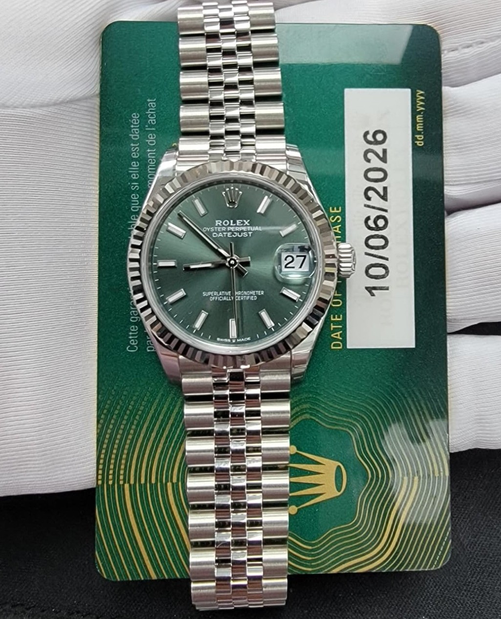 Datejust Steel Jubilee Green Dial 31mm Product Image 2
