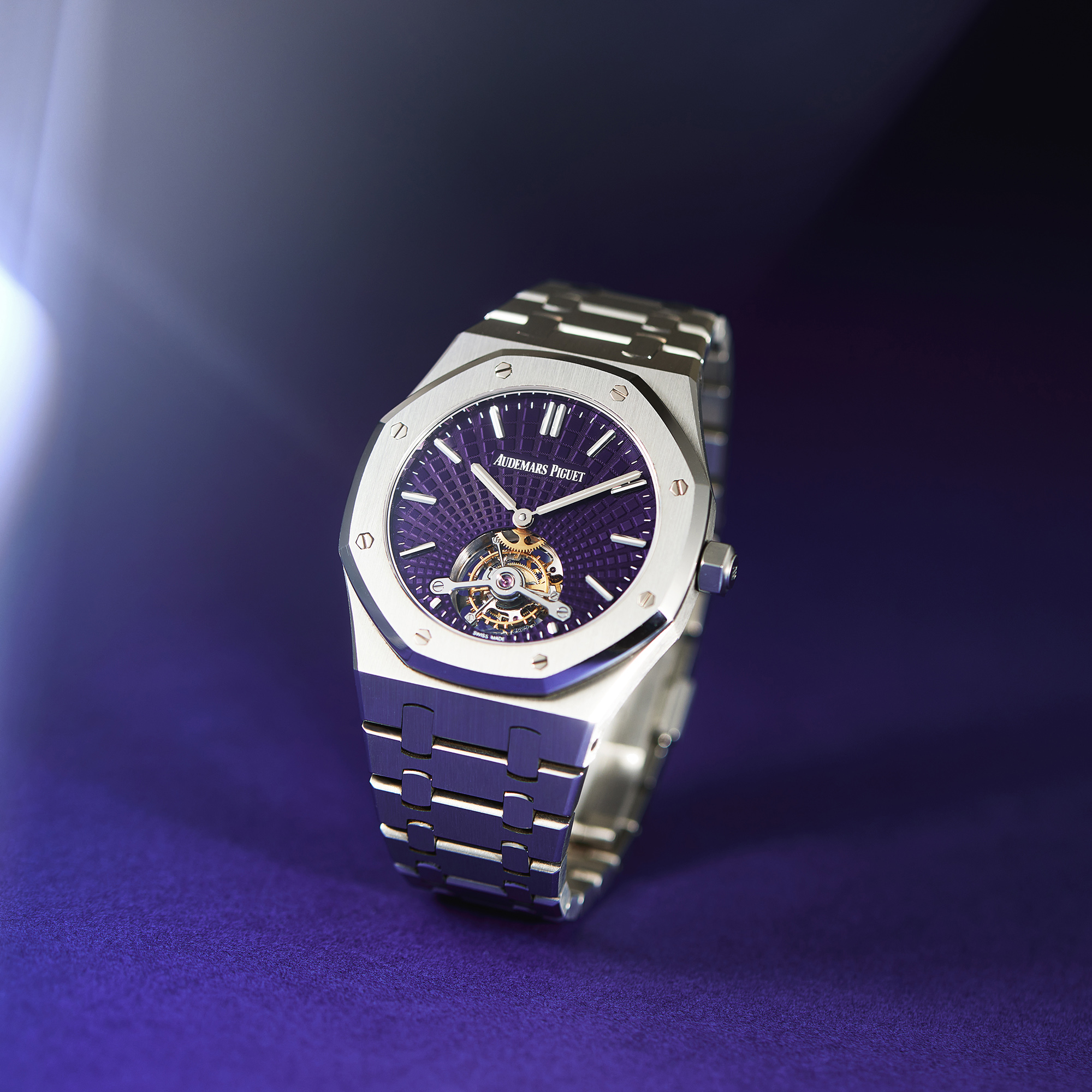 Audemars Piguet Royal Oak Tourbillon Extra-Thin Steel Purple Dial