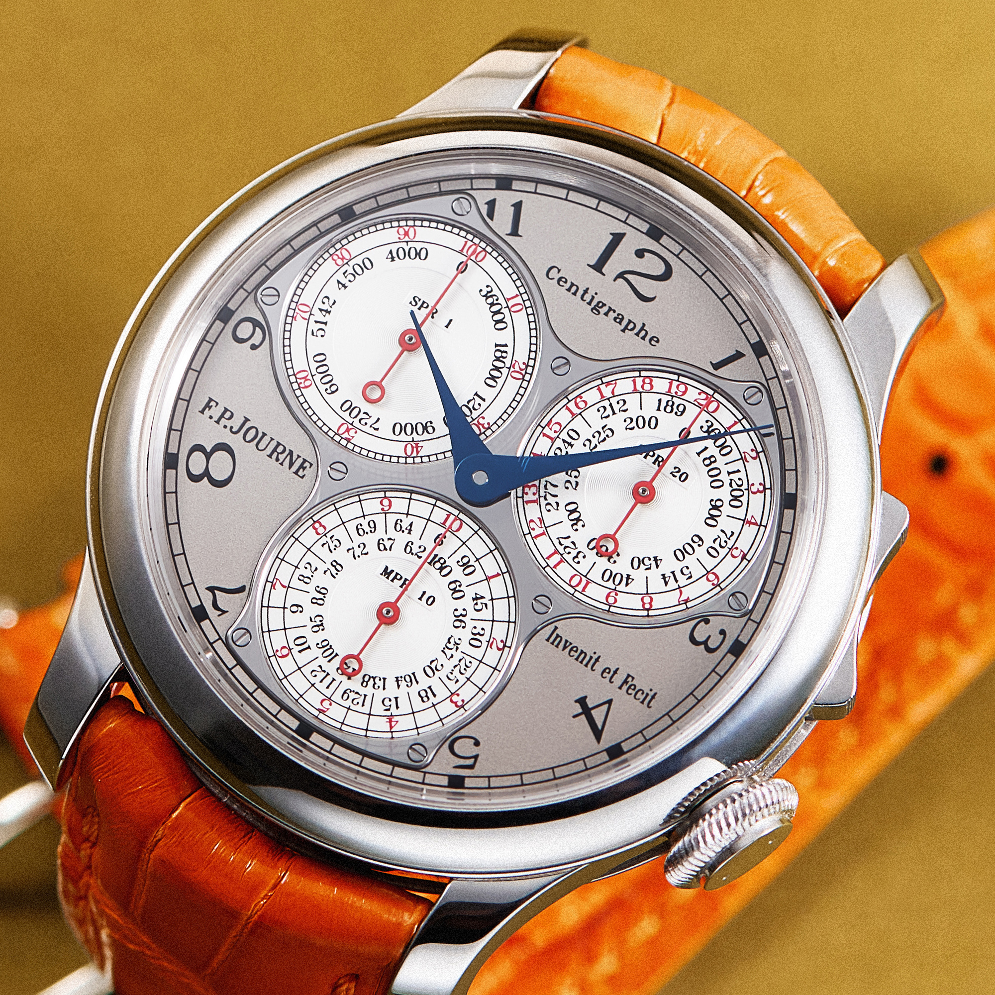 Centigraph Souverain Platinum Grey Dial 40mm Product Image