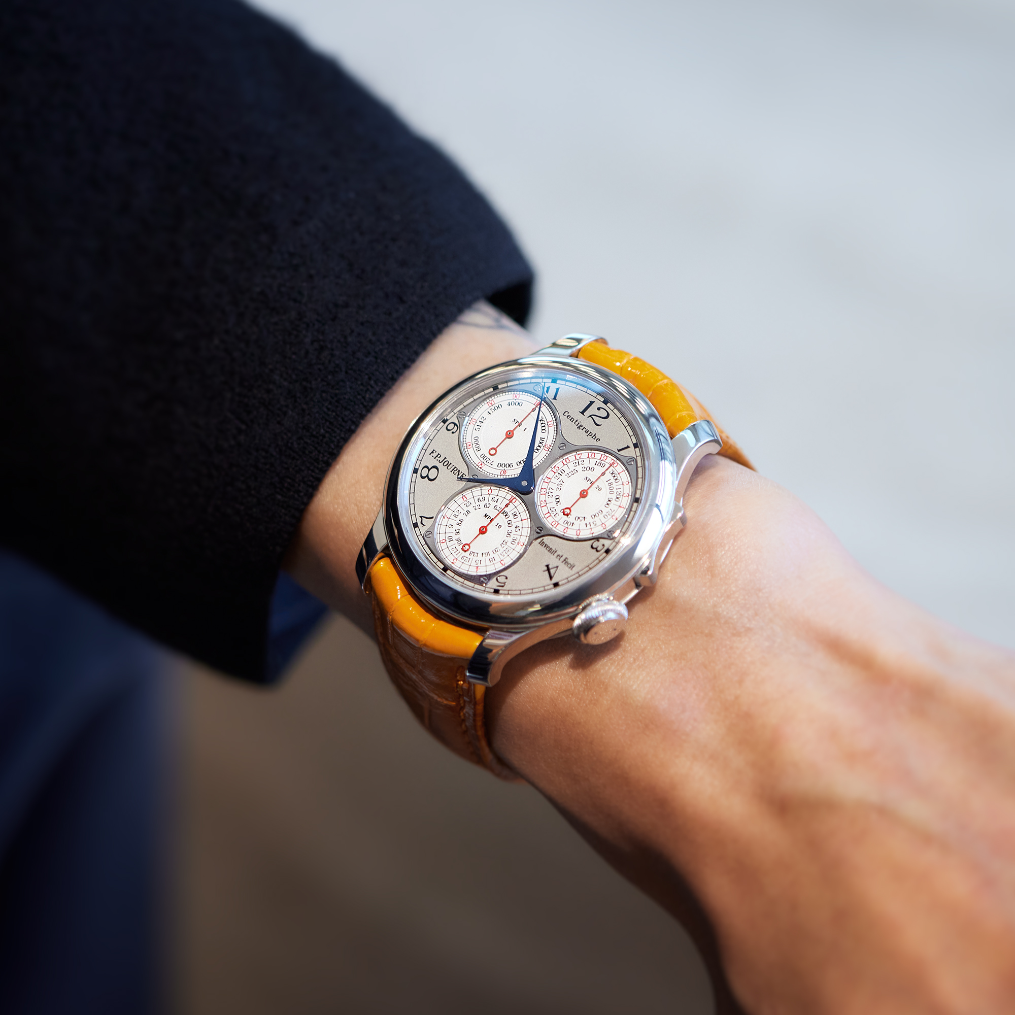 Centigraph Souverain Platinum Grey Dial 40mm Product Image