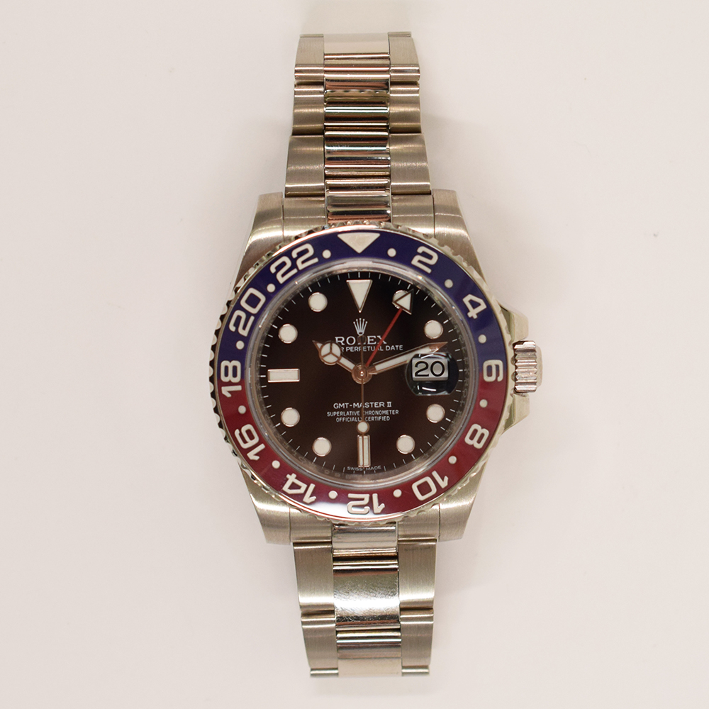 GMT-Master II White Gold Black Dial "Pepsi" 40mm Product Image 1