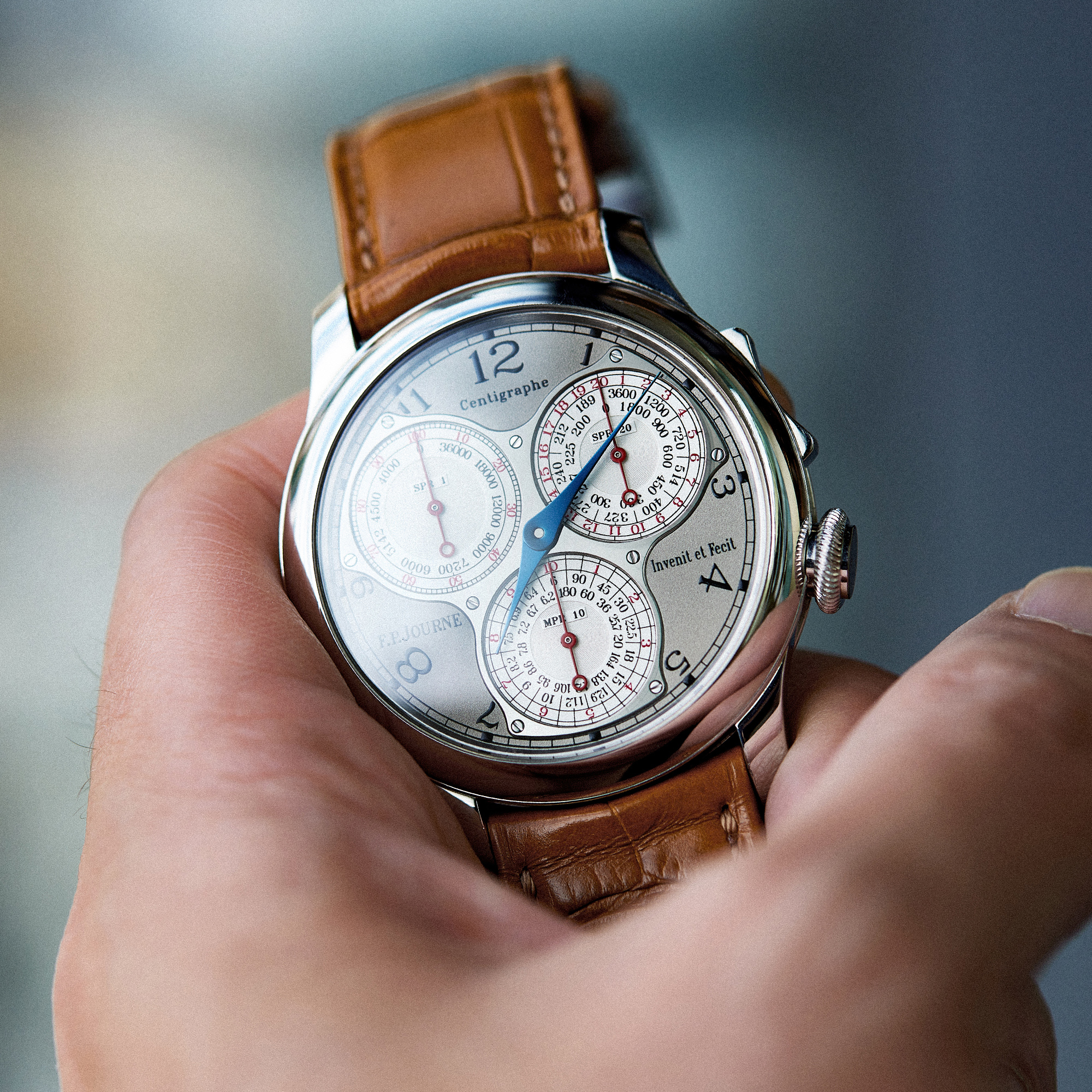 Centigraph Souverain Platinum Grey Dial 40mm Product Image