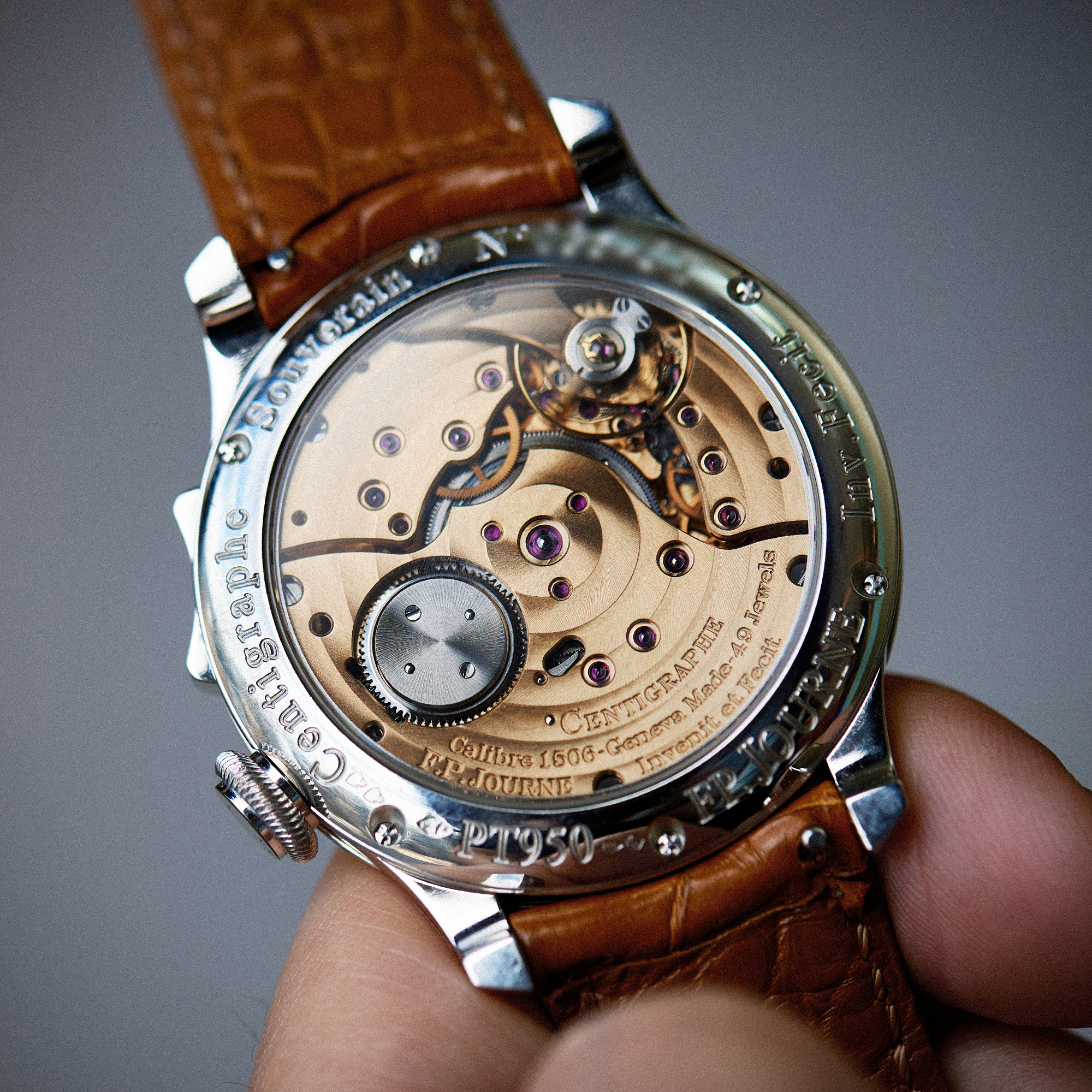 Centigraph Souverain Platinum Grey Dial 40mm Product Image