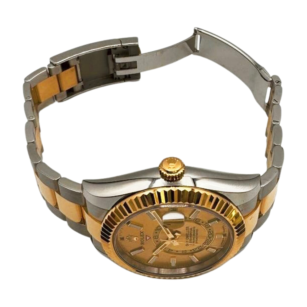 Rolex Sky-Dweller Yellow Gold & Steel Jubilee Champagne Dial 42mm