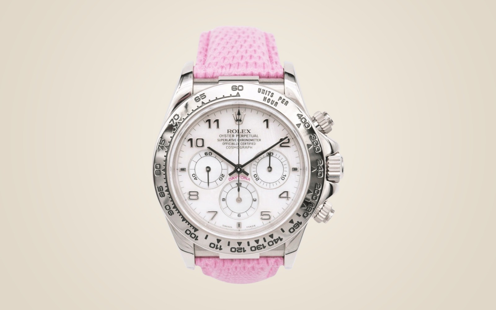 Rolex Daytona 16519 Zenith on champagne background