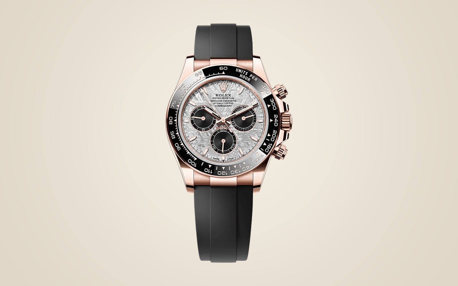 Rolex Daytona 126515LN Meteorite on champagne background