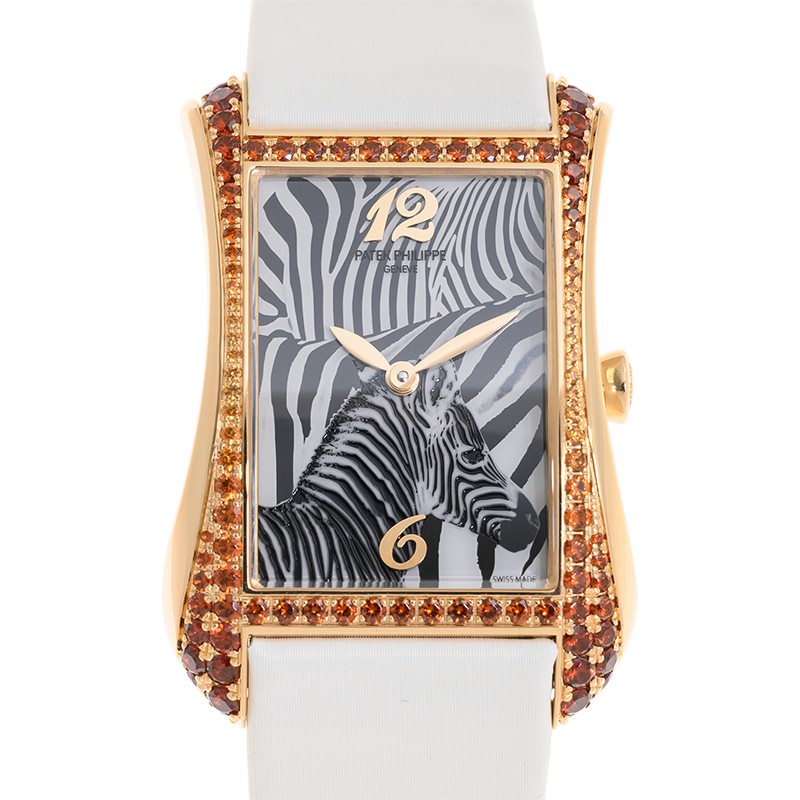 Patek Philippe Gondolo Serata Rose Gold Spessartite Brown Zebra
