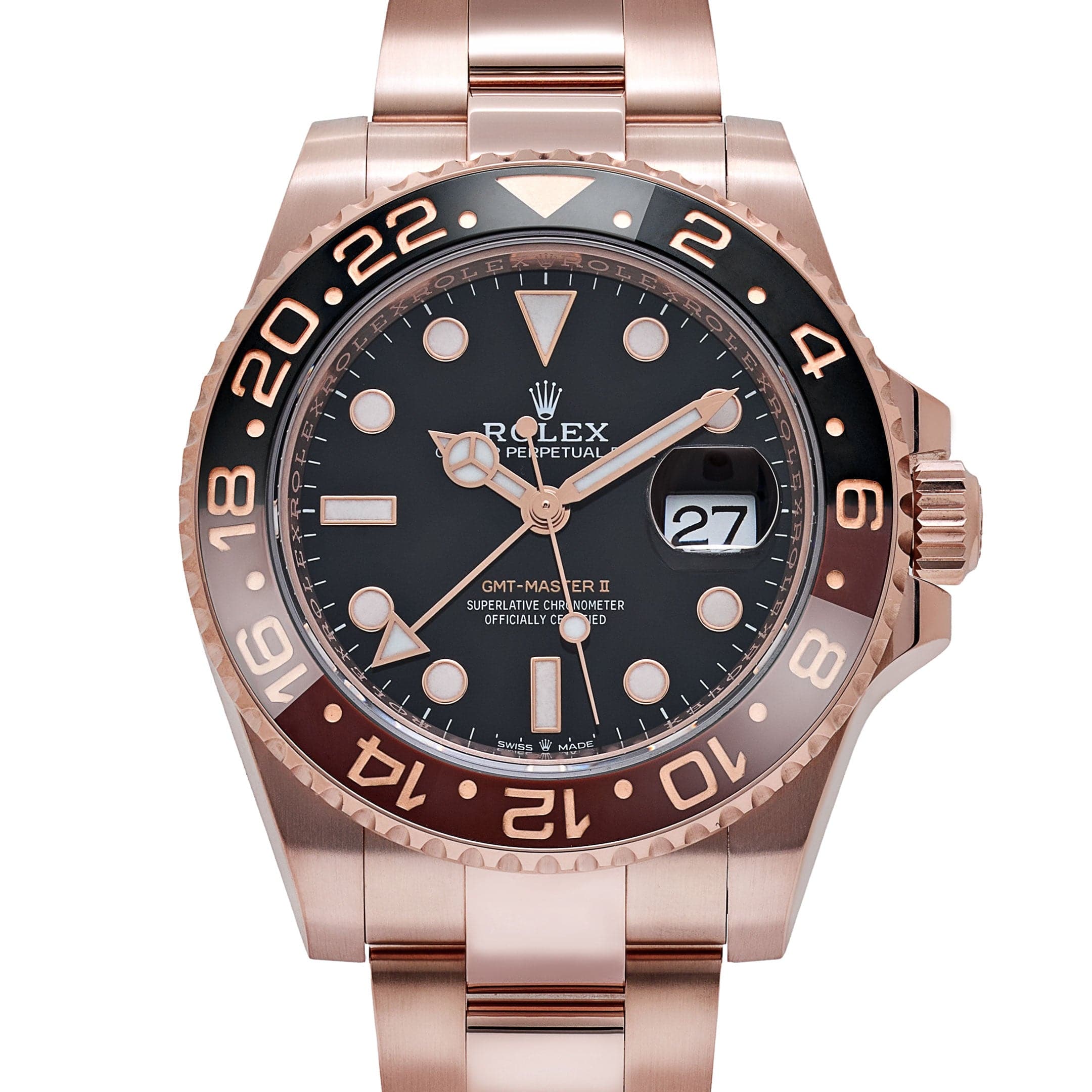 GMT-Master II "Rootbeer" Rose Gold Black Dial 40mm Product Image 2