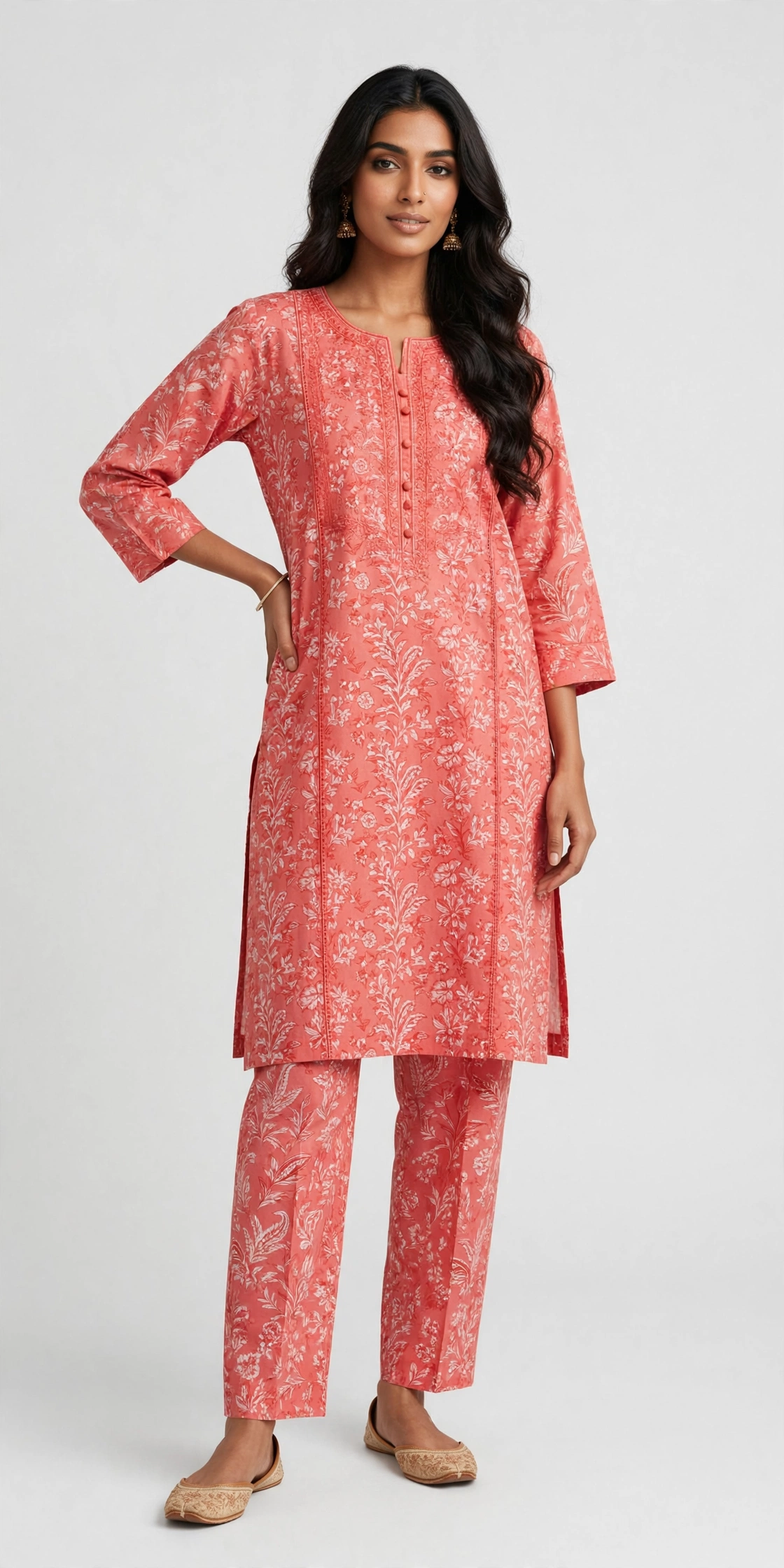 PRET PRINTED LAWN KURTI 2 PCS