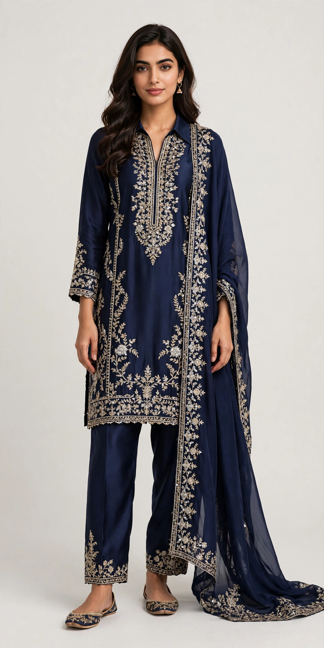 EMBROIDERED SILK 3 PCS (UNSTITCHED)